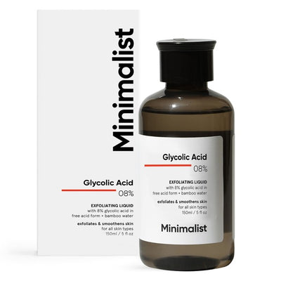 Superdrug Minimalist Glykolsäure 8% Peeling-Flüssigkeit 150ml - Gesichtsbehandlung – jetzt online bei McGrocer kaufen