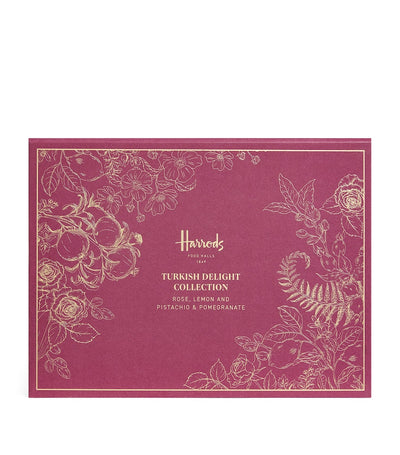 Harrods Harrods Rose, Lemon and Pistachio & Pomegranate Turkish Delight 400g- Buy online at McGrocer