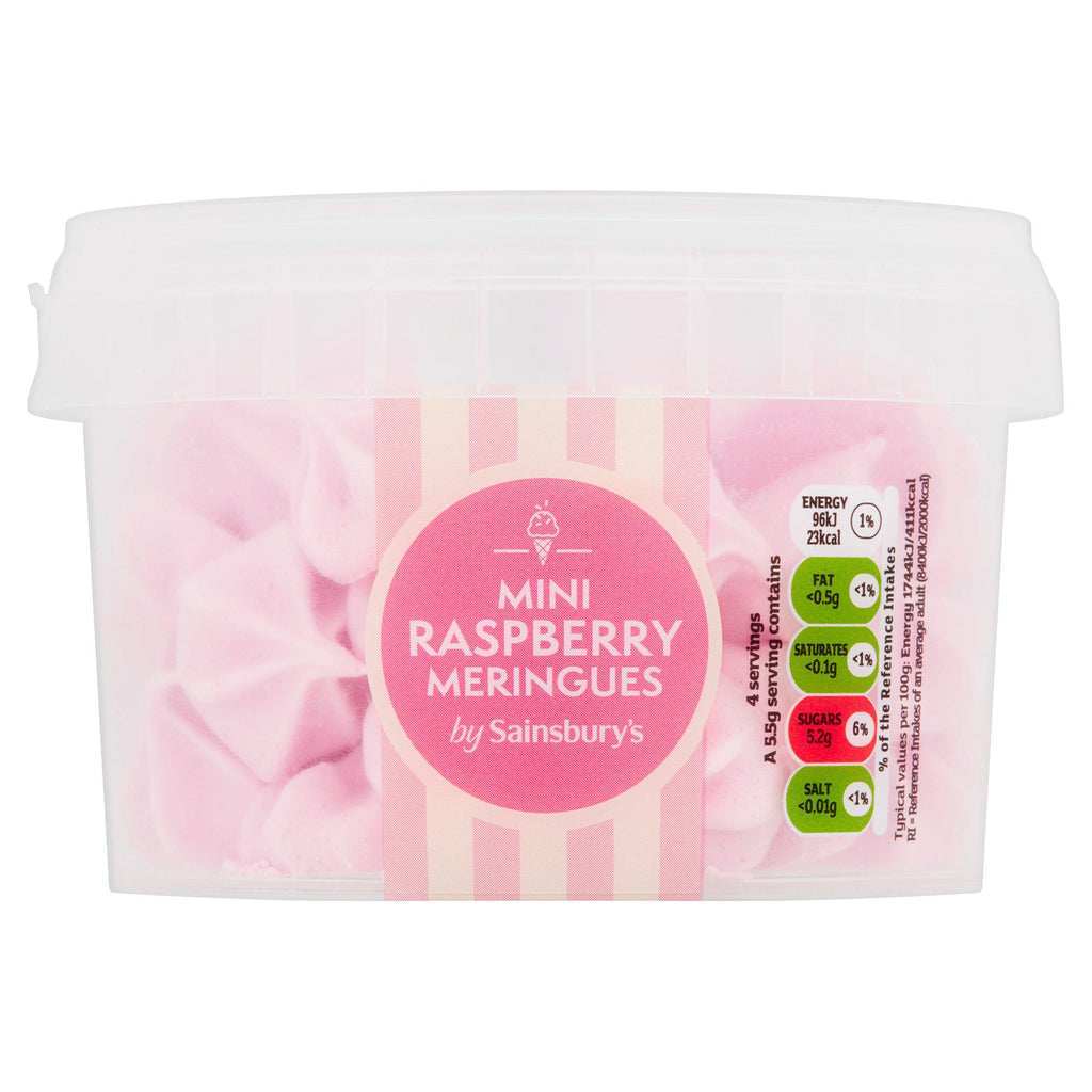 Sainsbury's Mini Raspberry Meringues 22g