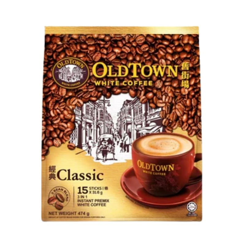 Old Town White Coffee classic 3in1 sachets, UK version