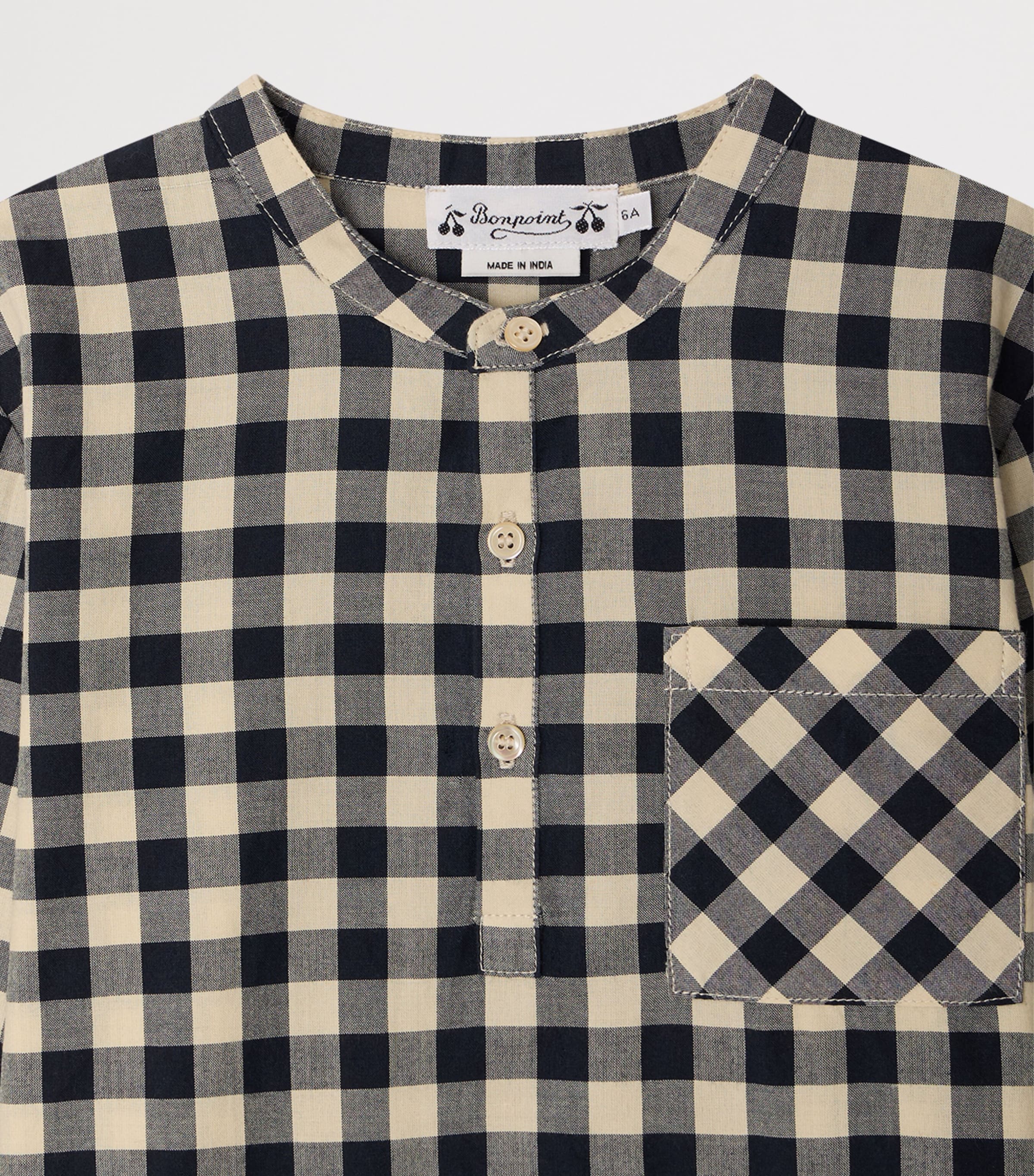 Bonpoint children's cotton check shirt 10-14 years - British product
