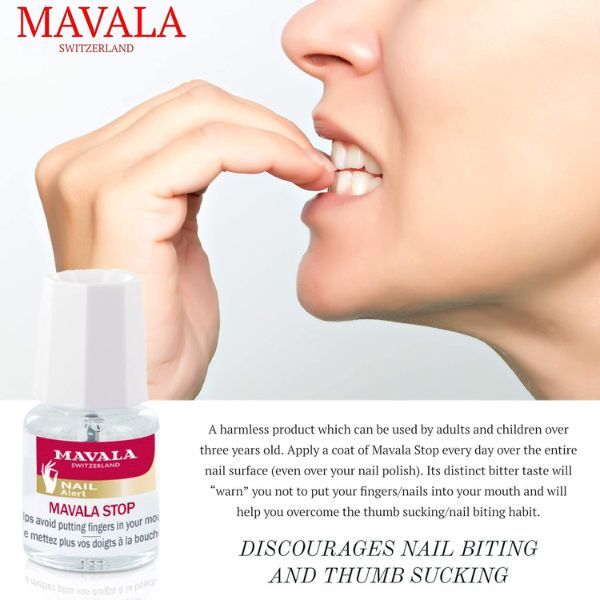 Mavala Stop Nail Biting Deterrent 5ml, imported from the UK