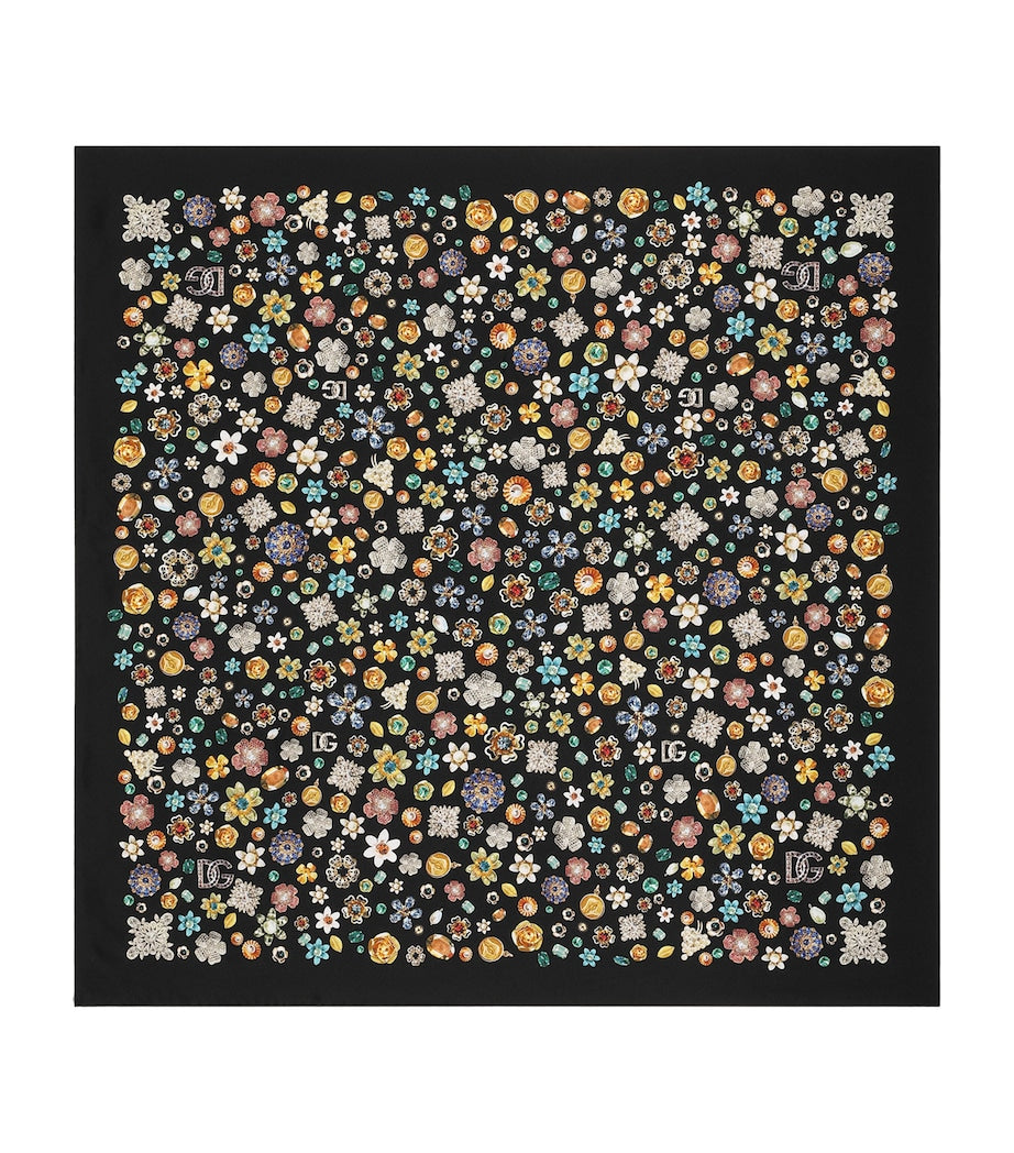Dolce&Gabbana silk jewellery print scarf 90cm (British brand)