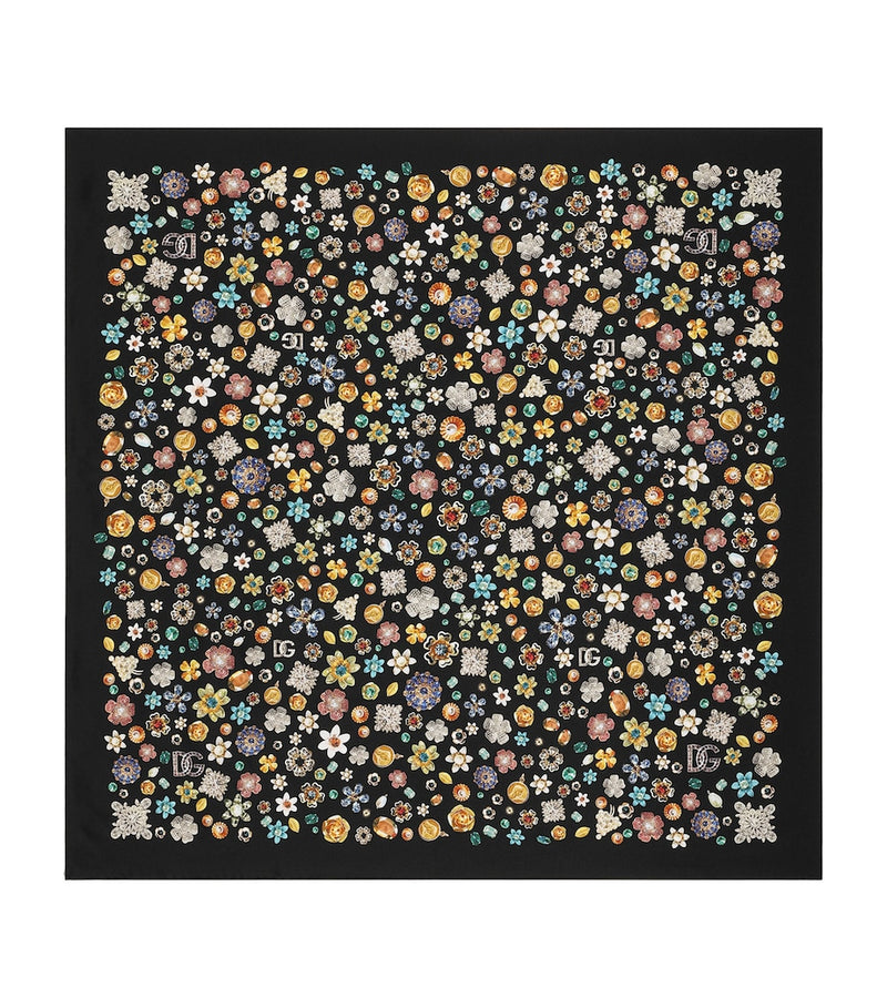 Dolce&Gabbana silk jewellery print scarf 90cm (British brand)