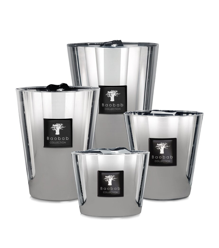 Baobab Collection Platinum Candle Grapefruit Amber 24cm - British product