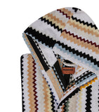 Missoni Home medium hooded towelling zigzag robe, imported from the UK