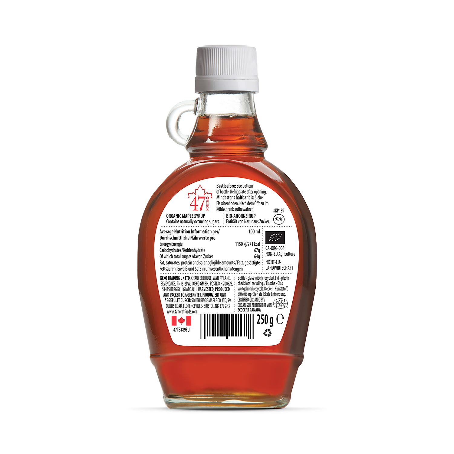 47 North organic maple syrup single source amber rich 250g - British product