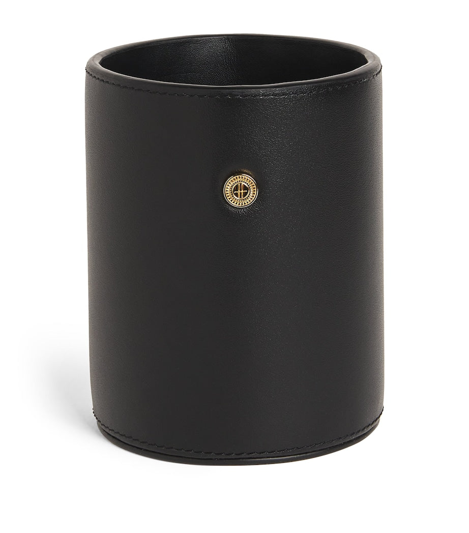 Harrods leather pen pot, UK version