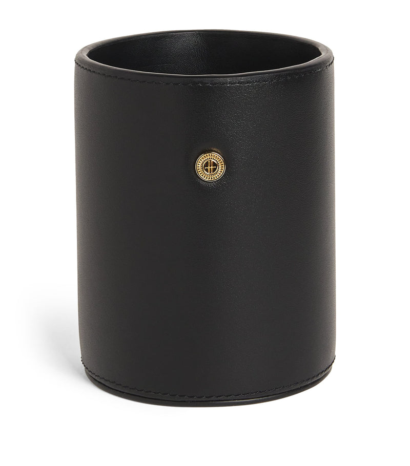 Harrods leather pen pot, UK version