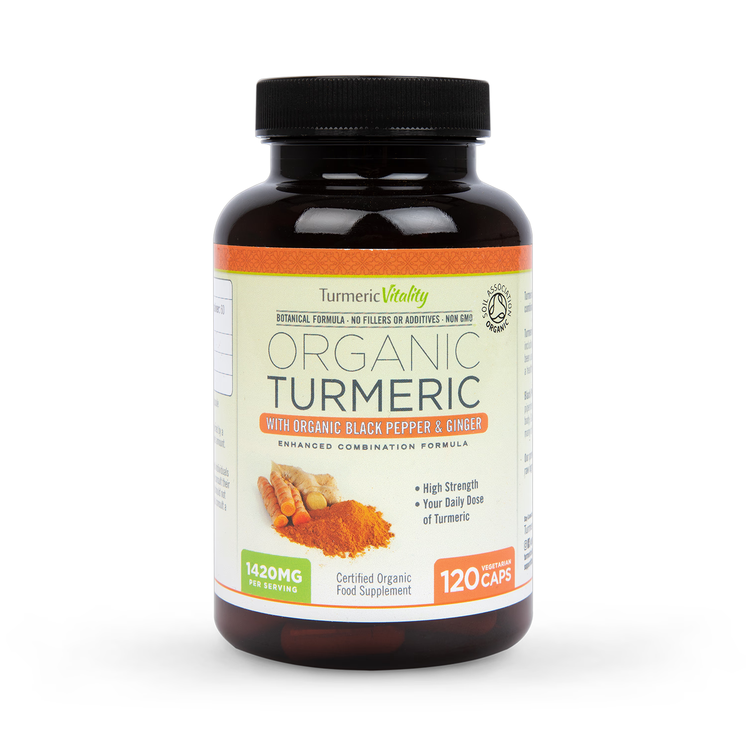 Organic Turmeric with Black Pepper and Ginger 120 Capsules