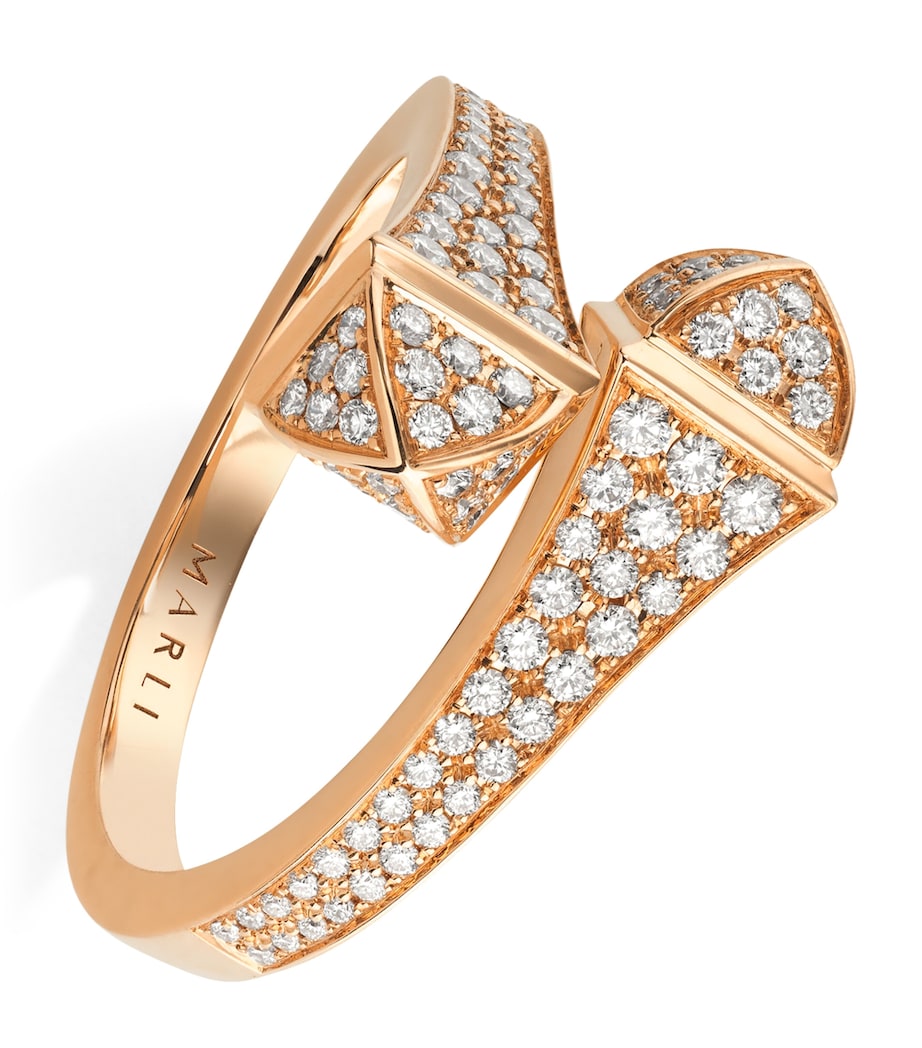 Marli New York Cleo ring rose gold diamond, imported from the UK