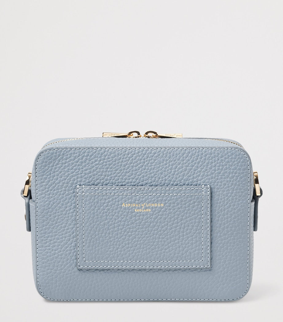 Aspinal of London leather camera crossbody bag slot weave (British brand)