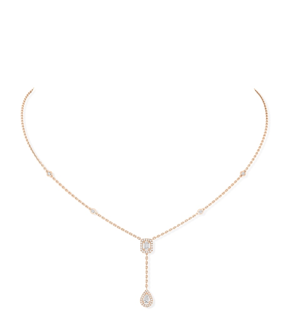 Messika rose gold diamond pendant necklace 0.36ct, UK version