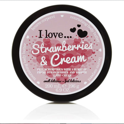 Superdrug I Love Strawberries & Cream Body Butter 200ml - Jetzt bei McGrocer online kaufen