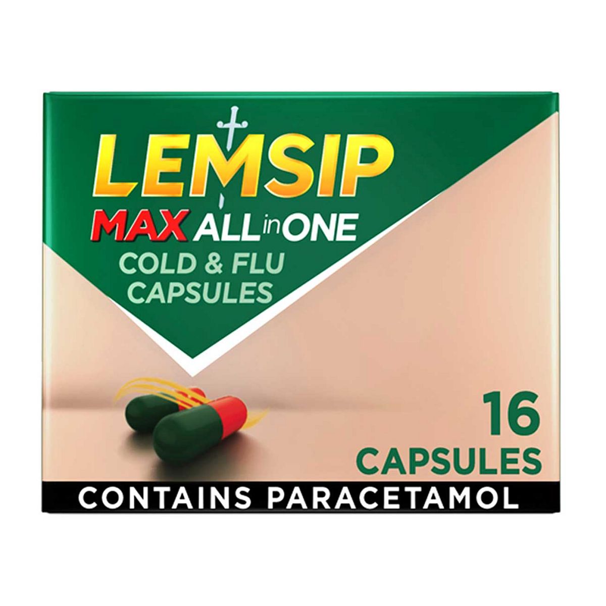 Lemsip Max All in One Capsules Cold & Flu Sore Throat - 16 Capsules GOODS Boots   