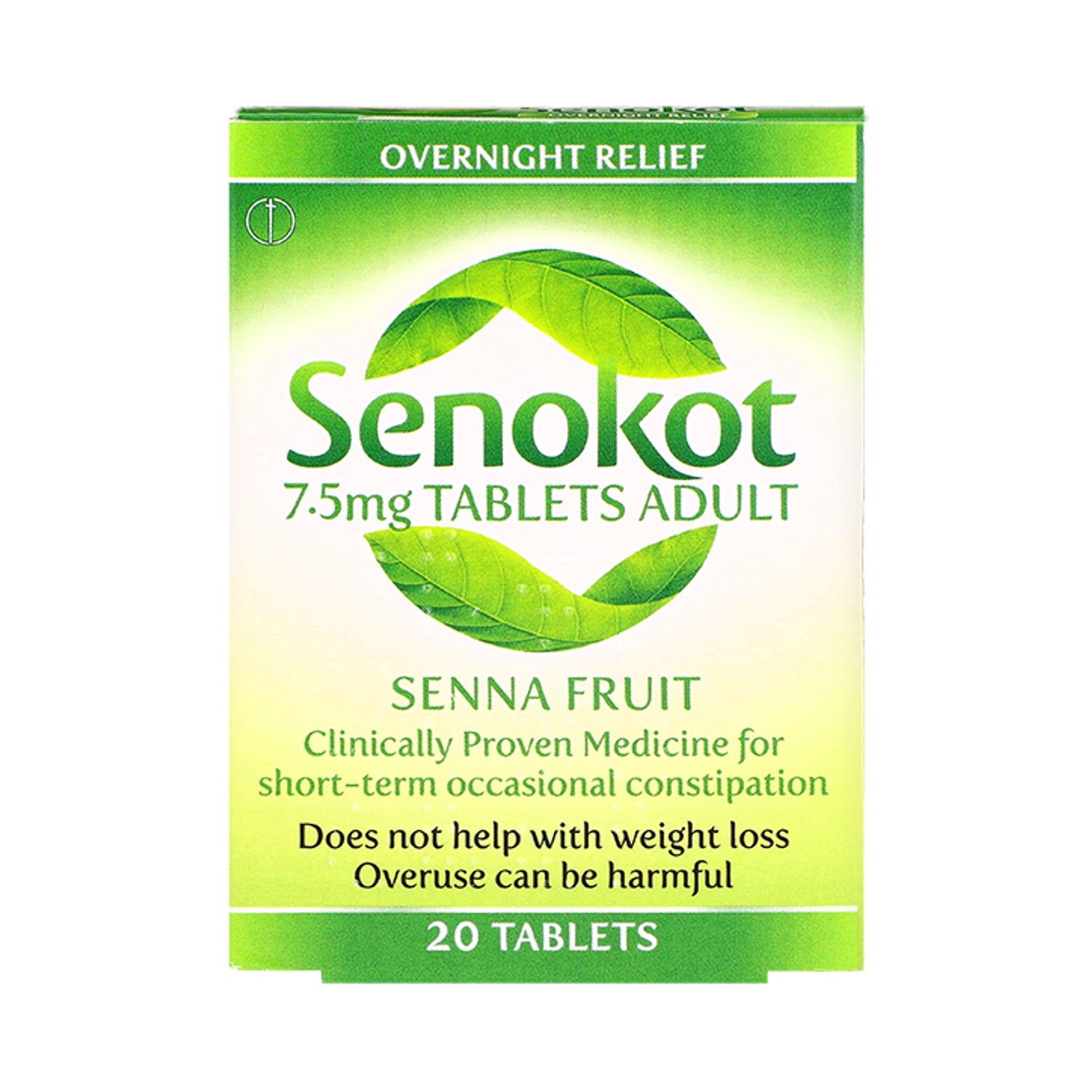 Senokot 20 tablets laxative 7.5mg, UK version