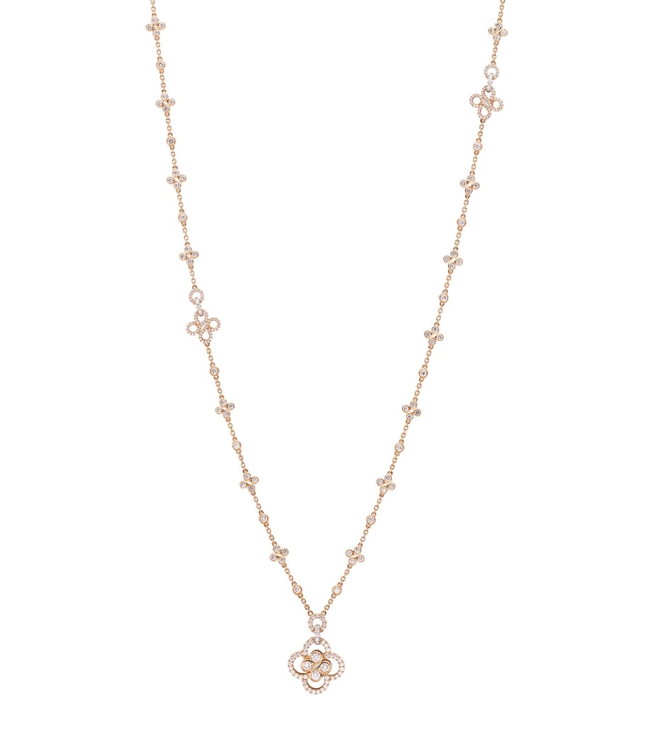 Boodles rose gold diamond long necklace - British product