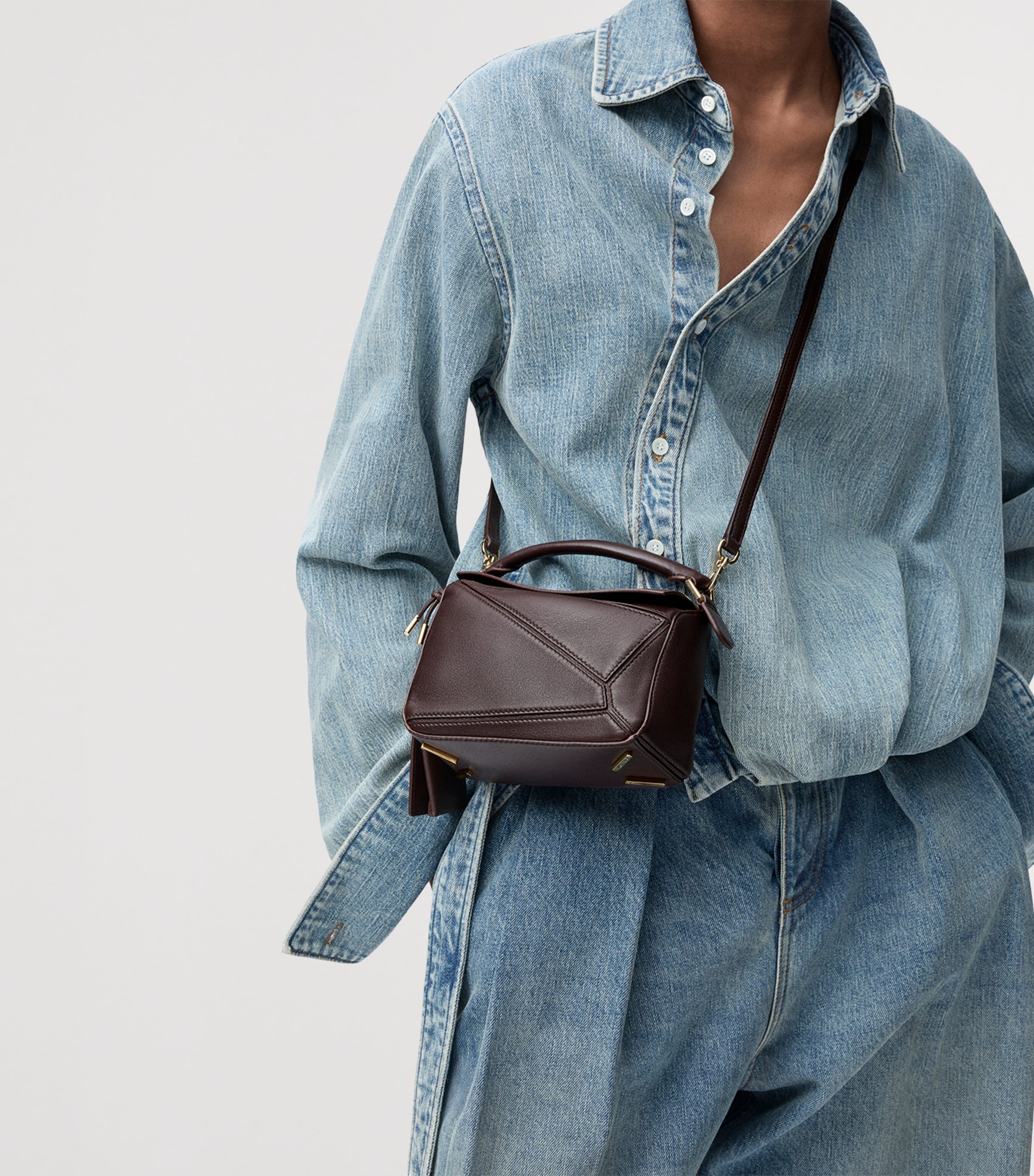 LOEWE Mini Puzzle featherlight lambskin bag - British product