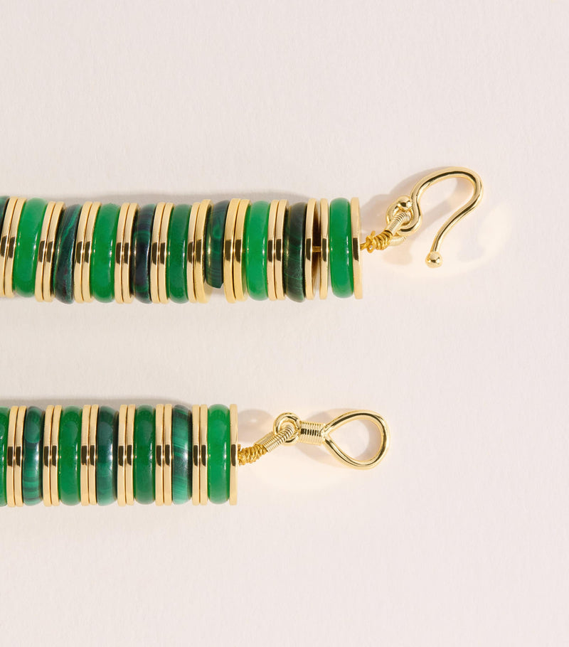 Eddie Borgo Lenox necklace jade malachite gold plated (British brand)