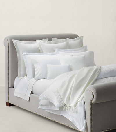 Harrods Ralph Lauren Home Penthouse White Square Oxford Sham Pillowcase 65cm x 65cm- Buy online at McGrocer