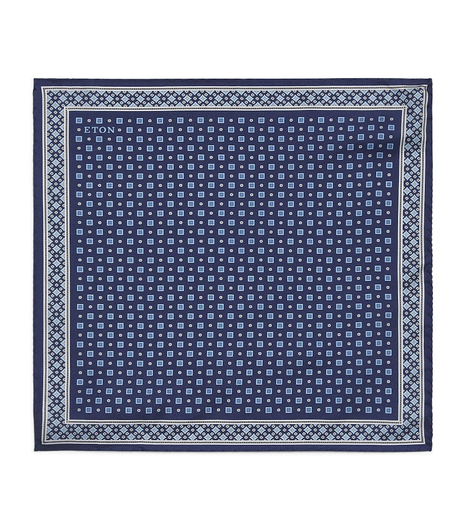 Eton silk floral pocket square 33cm (British brand)