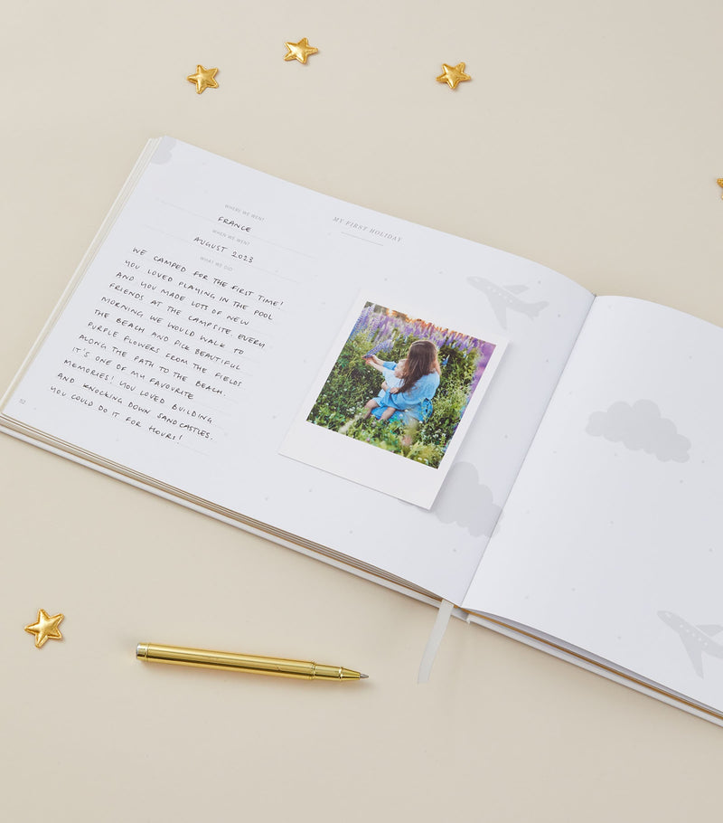 Blush and Gold baby memory book - British product