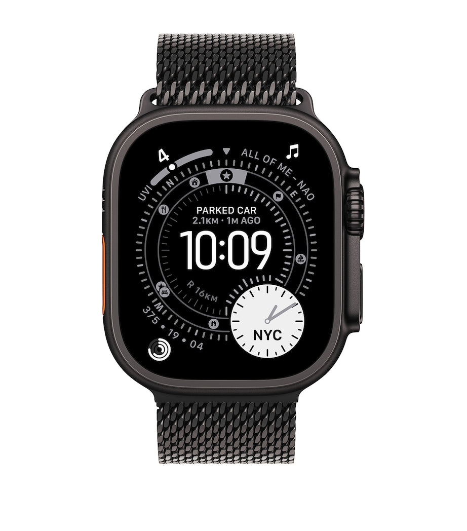 Apple smartwatch Black with Titanium Milanese Loop 49mm Small - British product