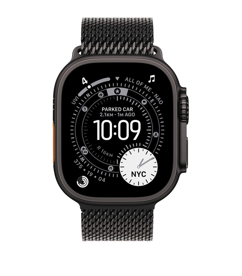 Apple smartwatch Black with Titanium Milanese Loop 49mm Small - British product