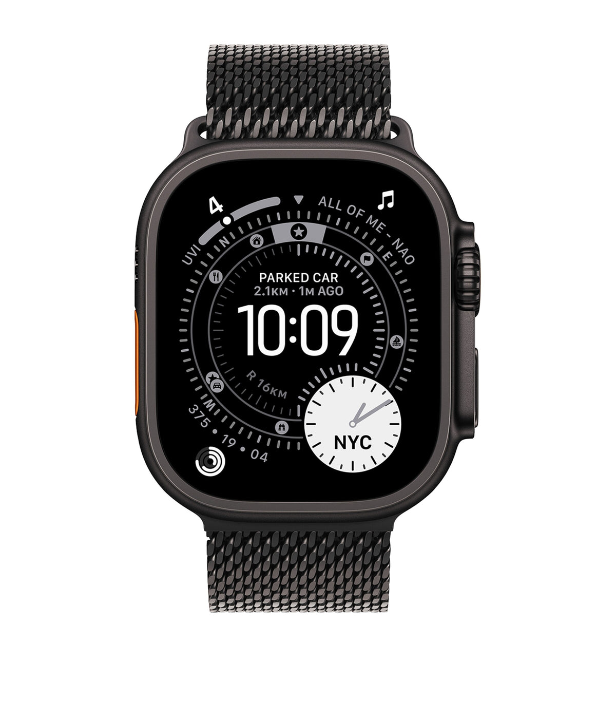 Apple smartwatch Black with Titanium Milanese Loop 49mm Small - British product
