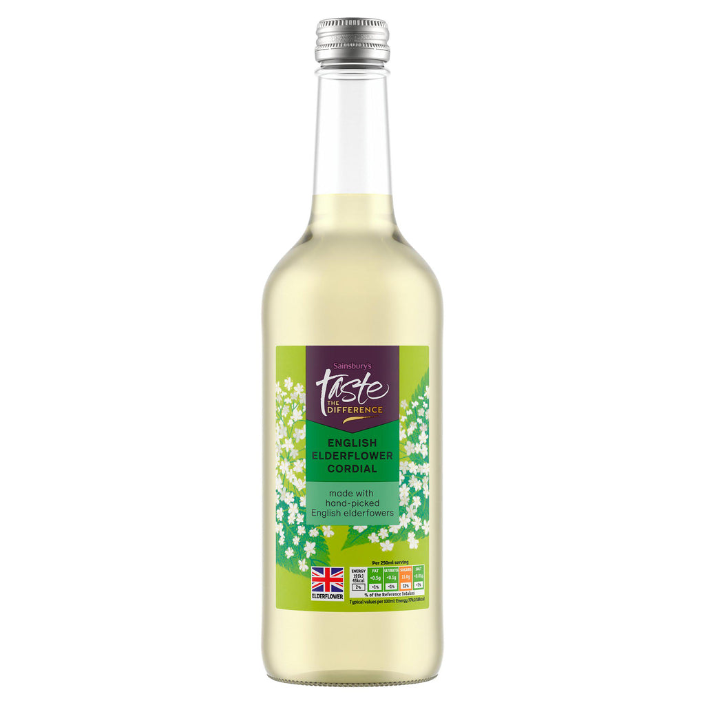 Sainsbury's English Elderflower Cordial, Taste the Difference 500m