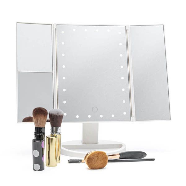 Rio 24 LED Touch Dimmable Makeup Magnification Mirror-White GOODS Superdrug   