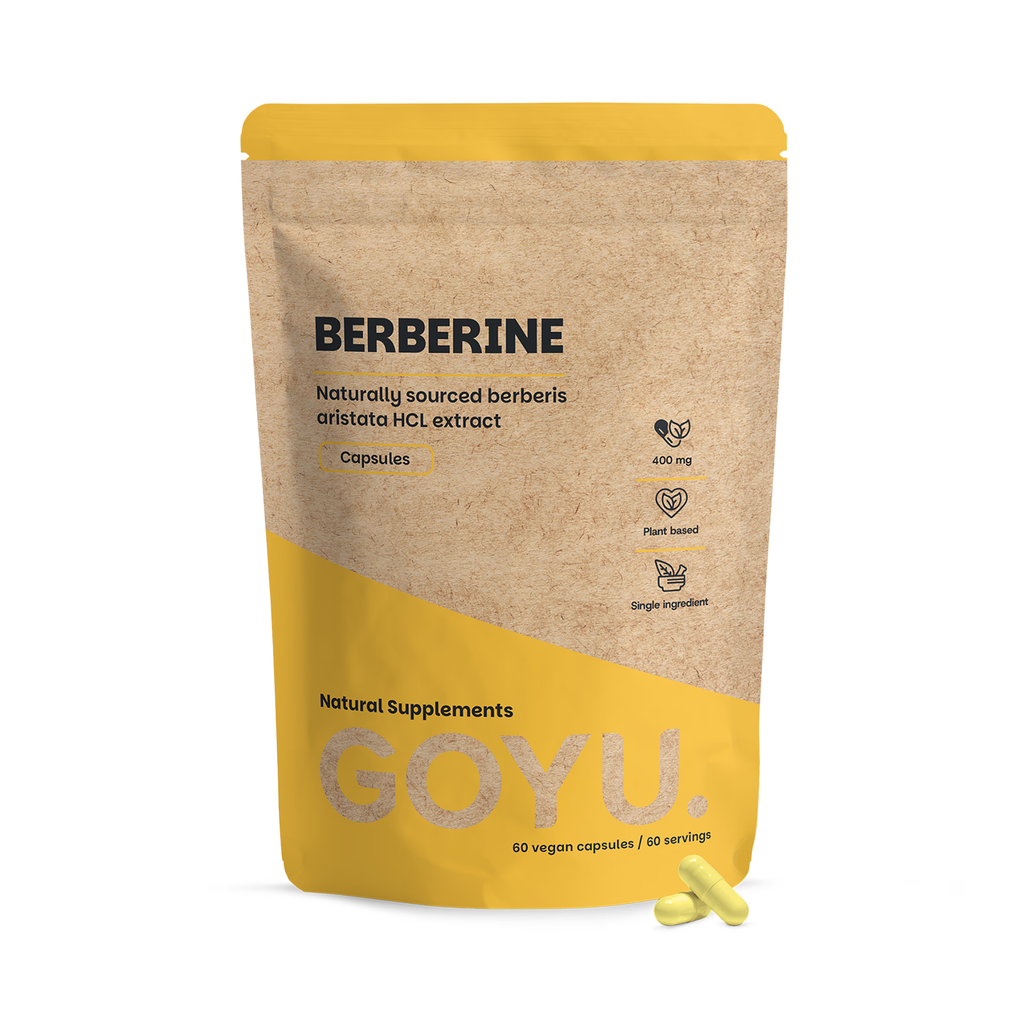 GOYU Berberine Extract Capsules 400mg 60 capsules - British product