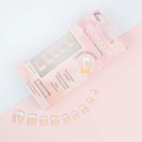 Invogue Pink French Square Nails GOODS Superdrug   