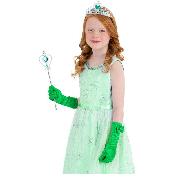 Smiffys green princess kit with wand tiara and gloves, UK version