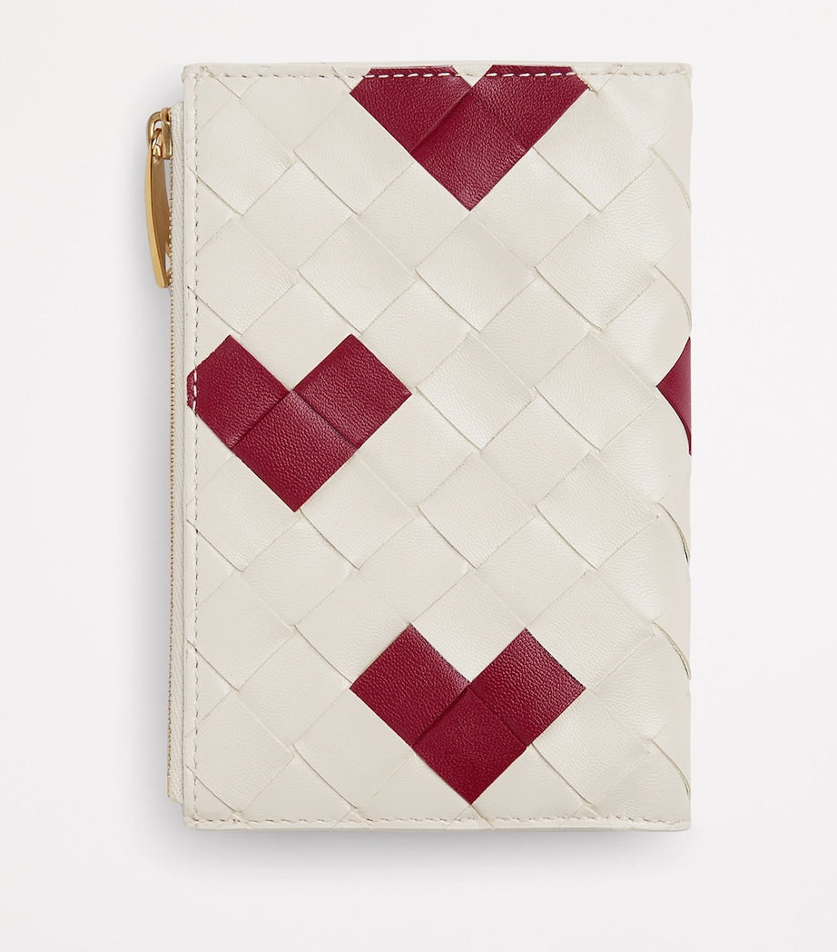 Bottega Veneta medium Intrecciato weave heart bi-fold wallet - British product
