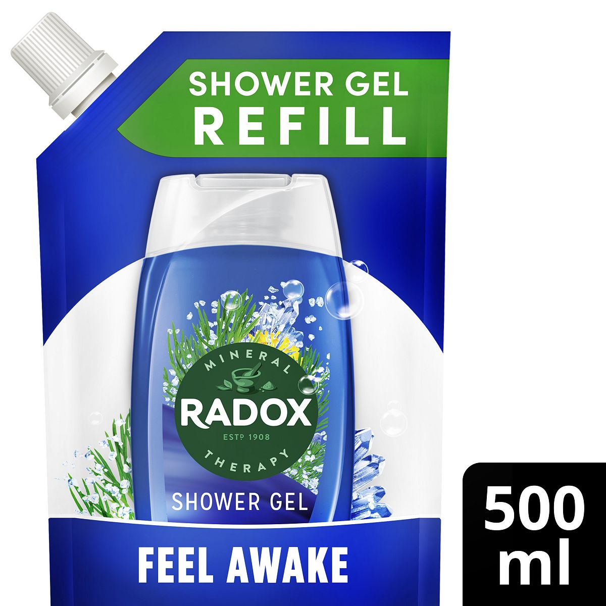 Radox Mineral Therapy Feel Awake Refill Pouch Shower Gel 500ml GOODS Boots   