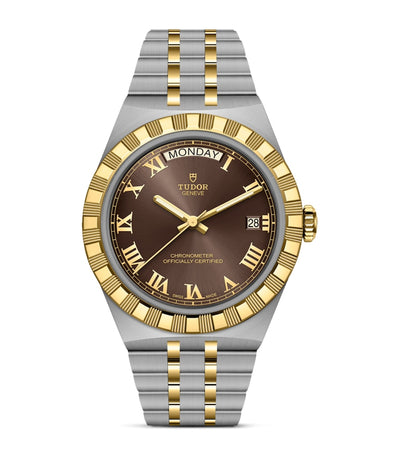 Harrods TUDOR Royal Stainless Steel and Yellow Gold Watch 40mm- Buy online at McGrocer