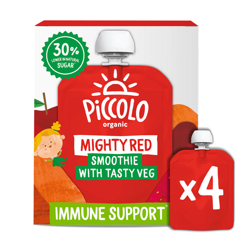 Piccolo Organic Red & Go Smoothie Multipack 6 Months+ 4 x