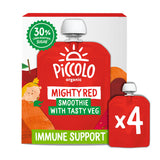 Piccolo Organic Red & Go Smoothie Multipack 6 Months+ 4 x Baby Food ASDA   