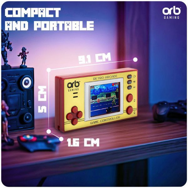 Thumbs Up Orb Retro mini handheld console gold 150 games - British product