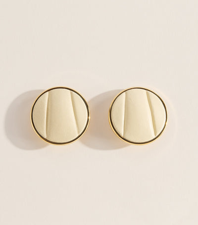 Harrods Chloé Leather Pleats Clip-On Earrings- Buy online at McGrocer