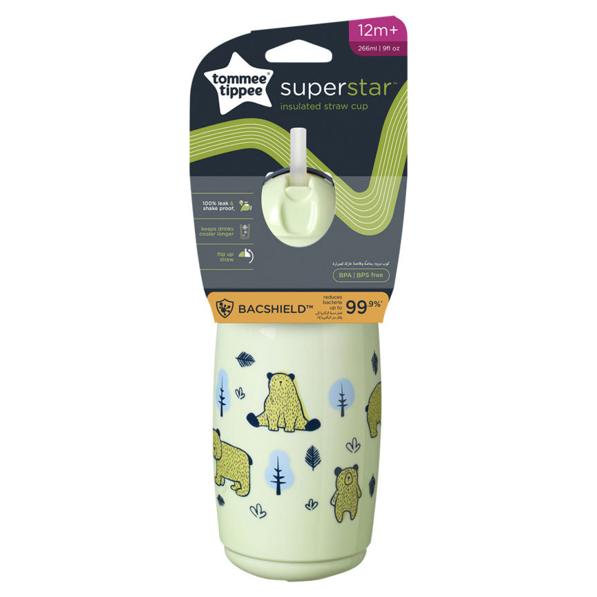 Tommee Tippee Insulated Straw Cup 12m+ Assorted Baby accessories & cleaning ASDA   