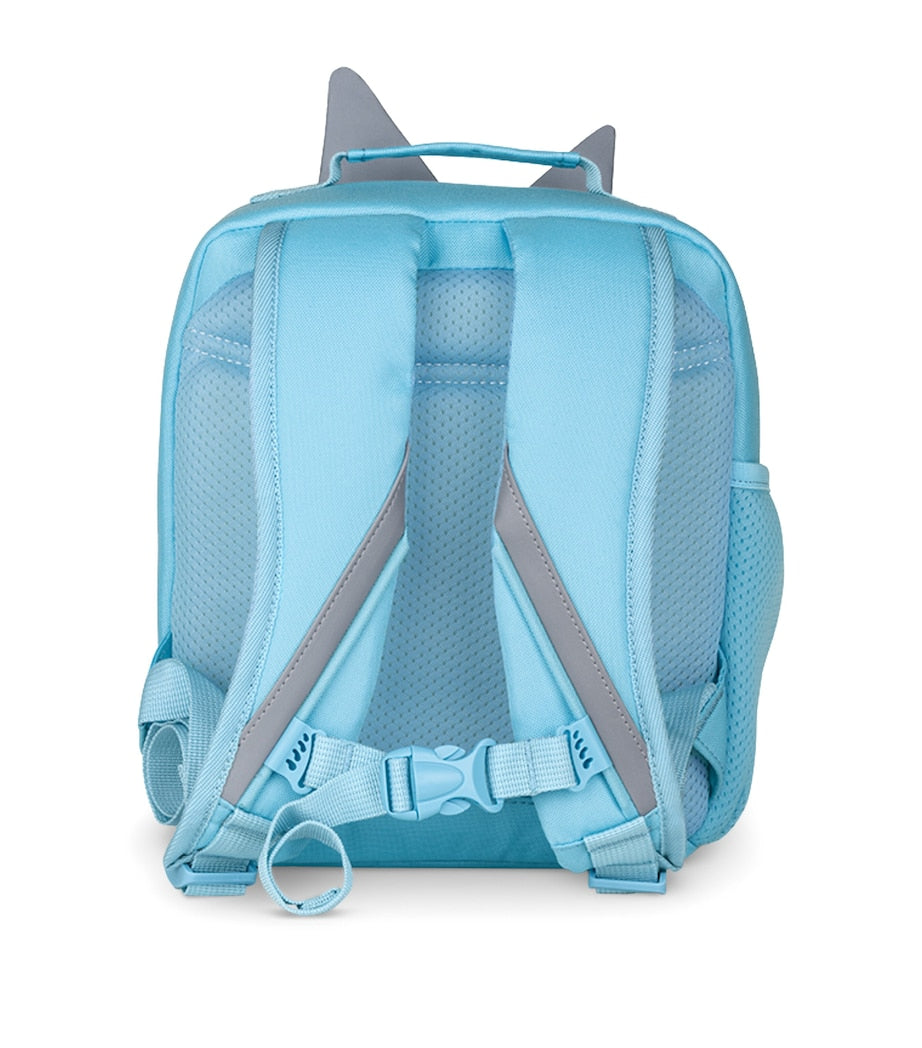 Tonies backpack holding Toniebox and 14 Tonies (British brand)
