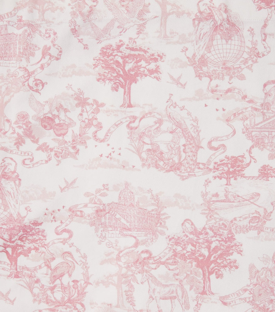 Harrods Cotton Embroidered Toile de Jouy Tablecloth (160cm x 240cm)