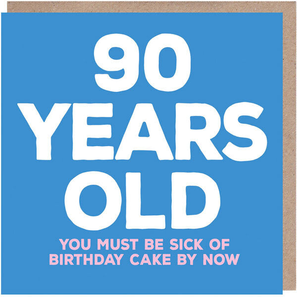 Paper Plane 90th birthday card - British product