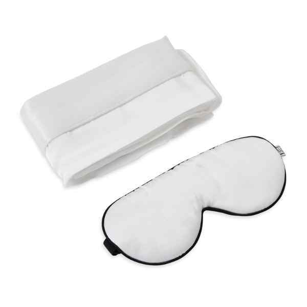 White Lotus 100% mulberry silk pillowcase and eye mask set, imported from the UK