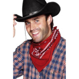 Smiffys red cowboy bandana (British brand)