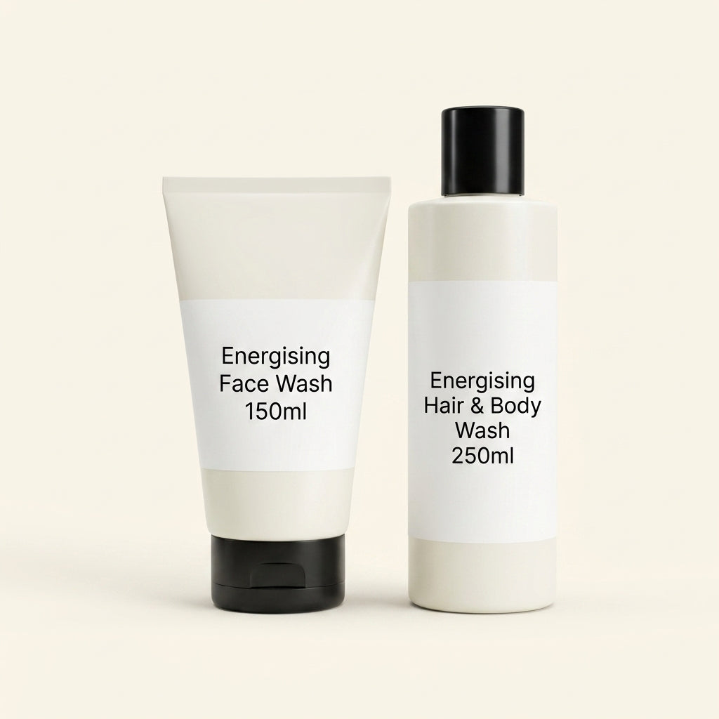 No7 Men energising face wash and hair & bodywash bundle (British brand)