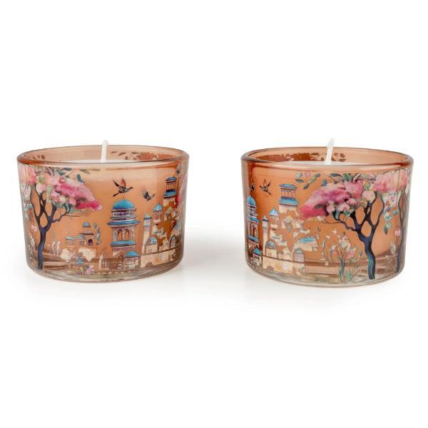 Candlelight Silk Road Jhangye votive candle duo, UK version