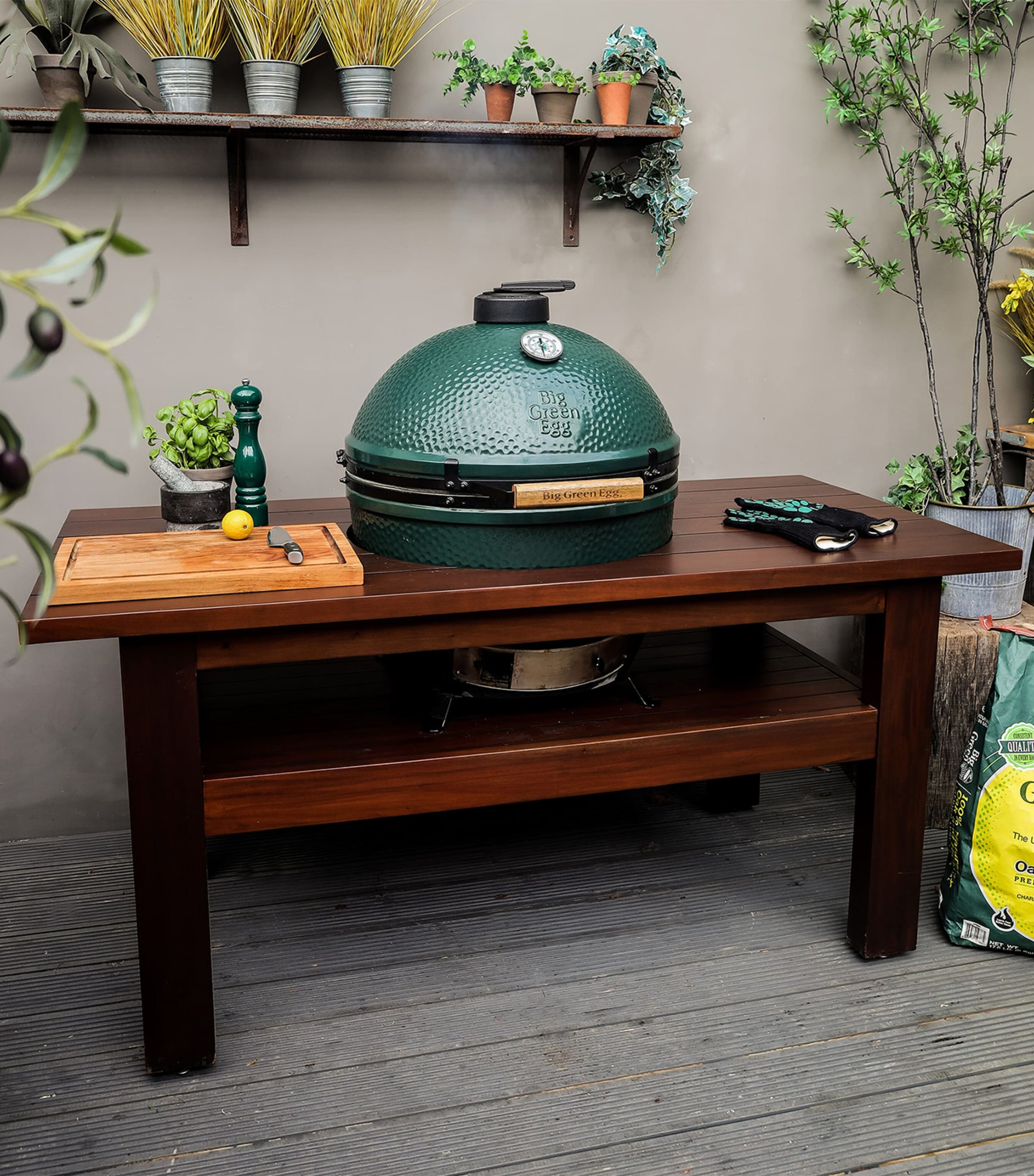 Big Green Egg extra large mahogany egg table nest - British product